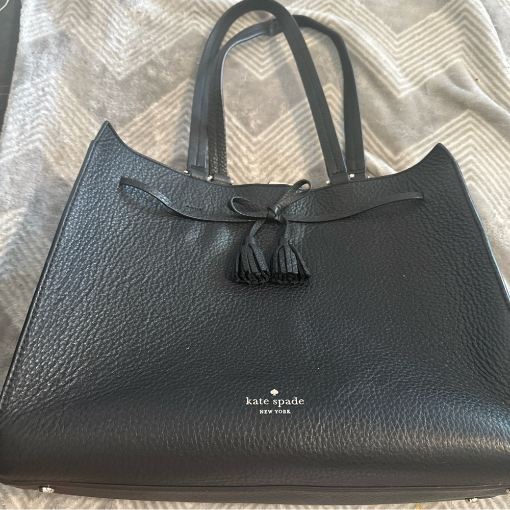 Kate Spade Black Leather Tote - Picture 3 of 16